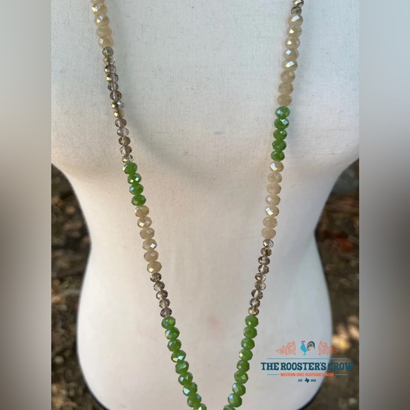 West & Co Long Necklace w/ Cross, Tooth and Feather Charms - Picture 5 of 6